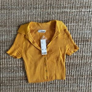 NWT! Urban Outfitters Collared Crop Top